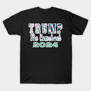 TRUMP THE COMEBACK 2024 GREEN PLANT ON PLUM | CONSERVATIVE REPUBLICAN PATRIOT GIFTS T-Shirt